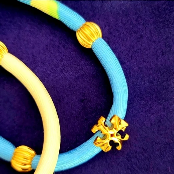 NWT Tory Burch Silk Charm Bracelets Set of 2, Size: OS - Picture 3 of 8